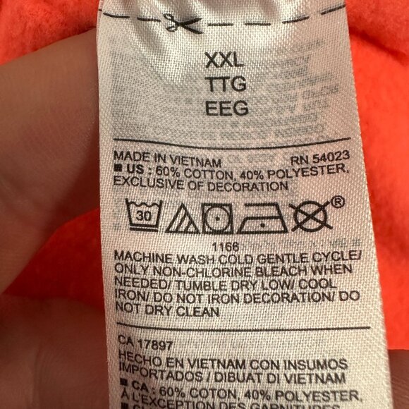 Old Navy Womens Size XXL Sweatshirt "Here And Now" Coral Cotton & Polyester - Picture 6 of 7